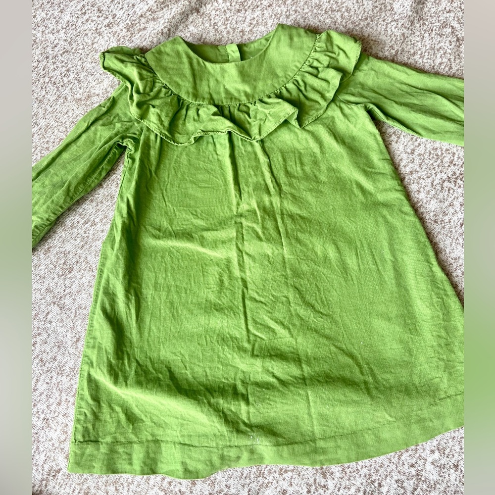 Jacadi corduroy green dress 5T